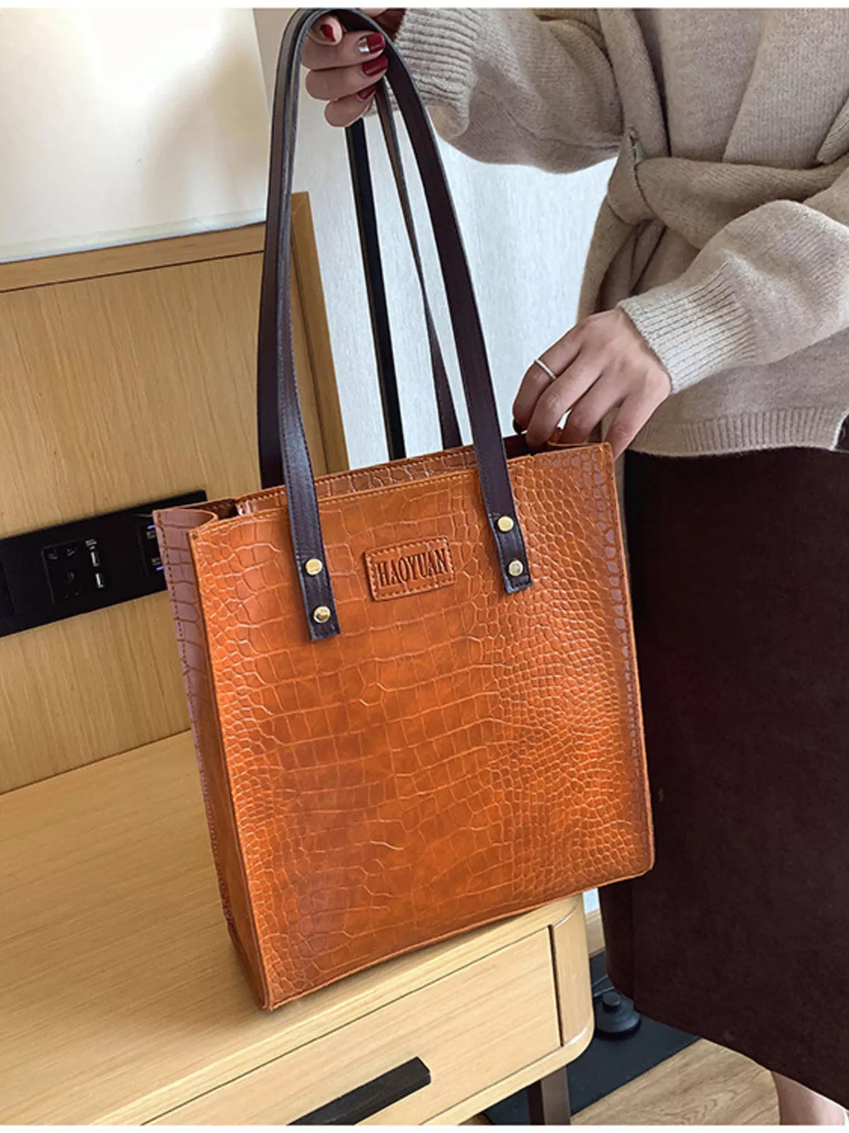 Cala Faux Leather Tote