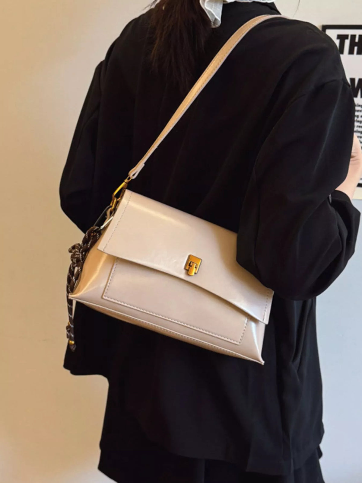 Ronda Faux Leather Flap Bag