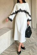Luna Lace-Trim Midi Dress