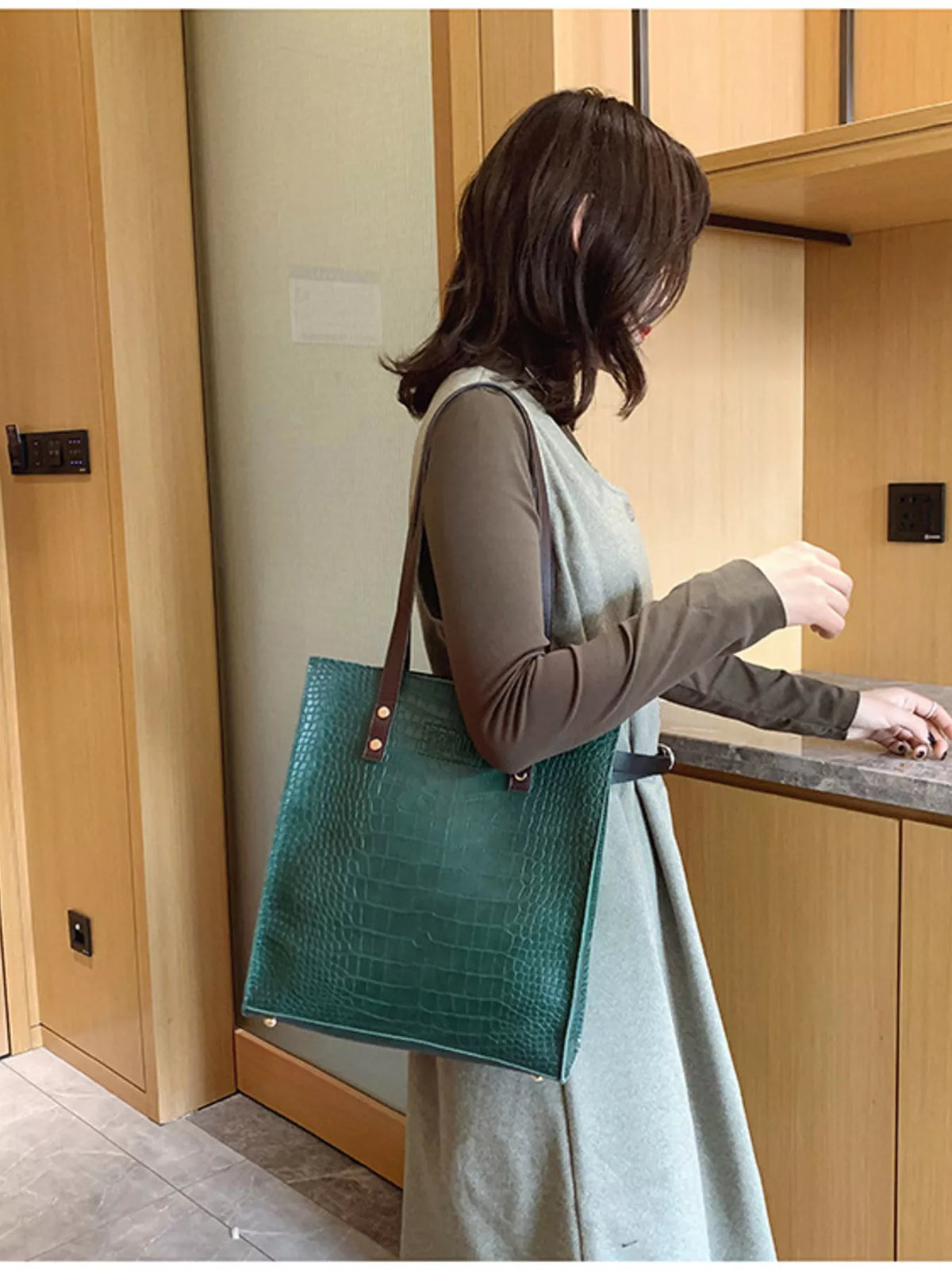 Cala Faux Leather Tote