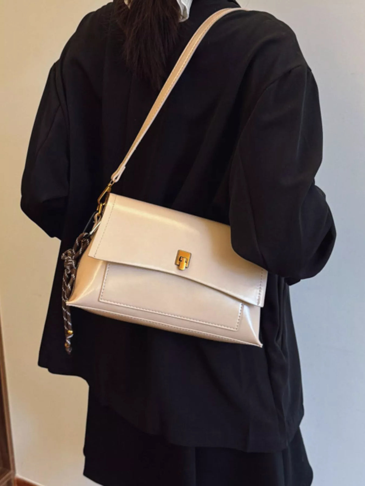 Ronda Faux Leather Flap Bag