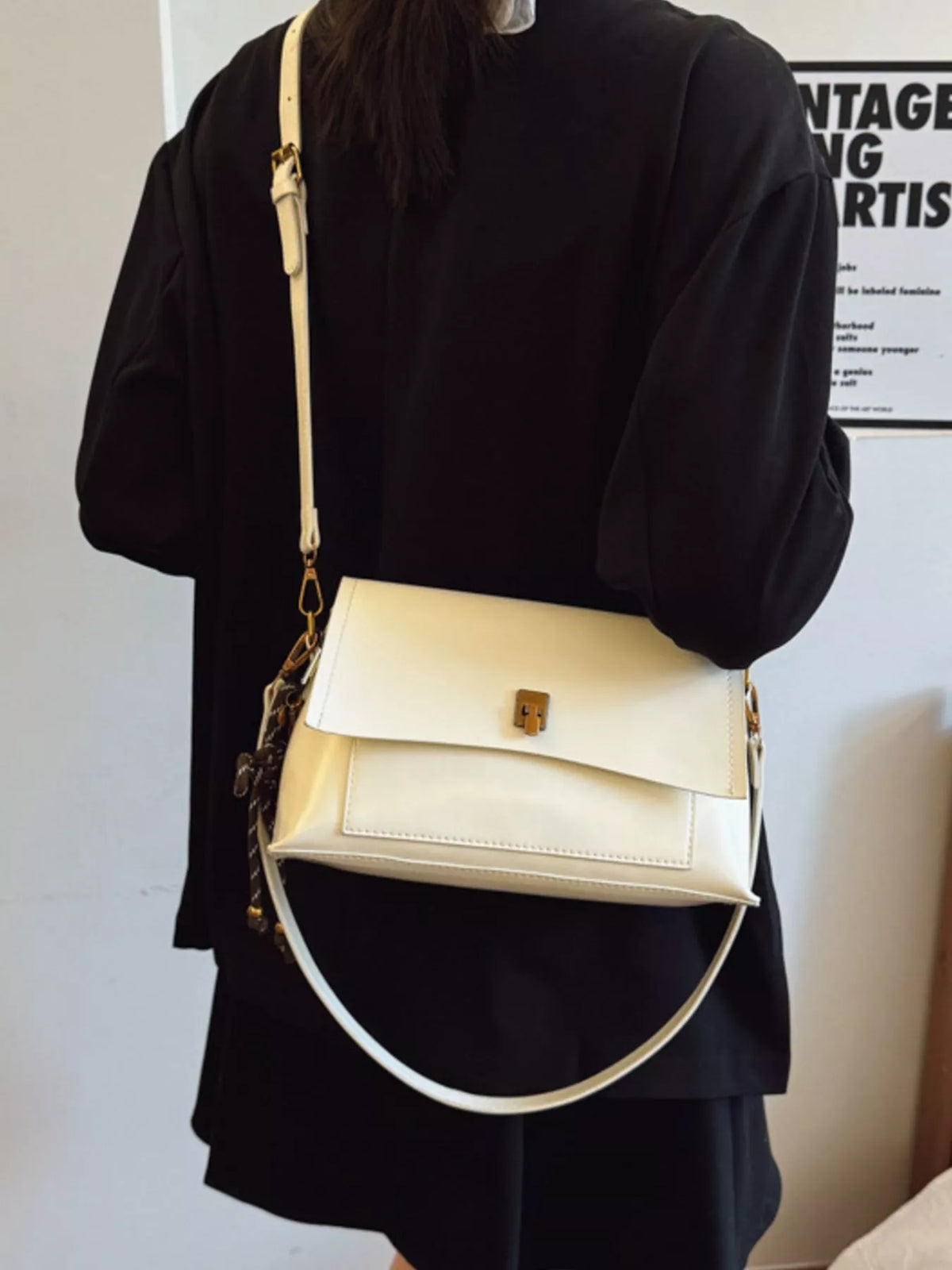 Ronda Faux Leather Flap Bag