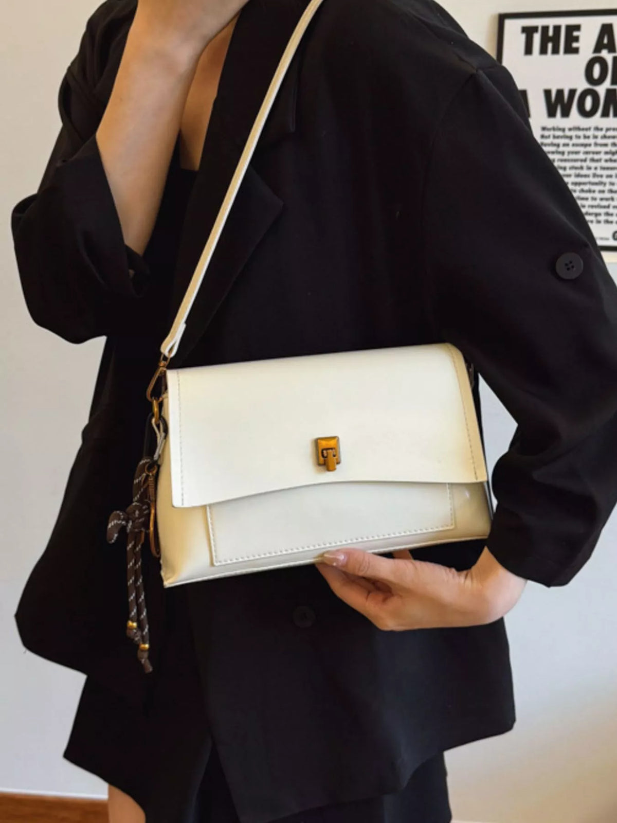 Ronda Faux Leather Flap Bag