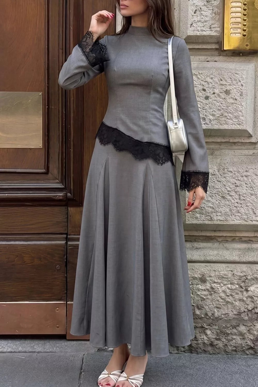 Jazmín Lace Top & Skirt Set