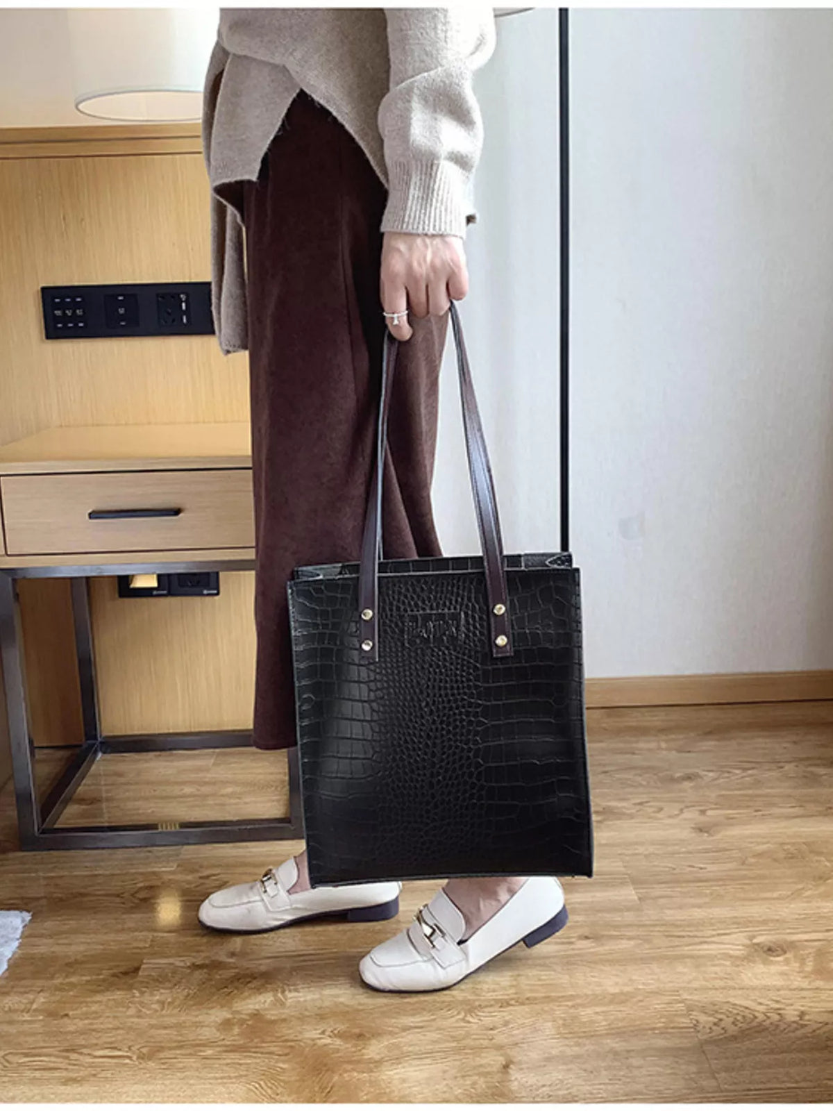 Cala Faux Leather Tote